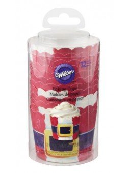 Moldes De Papel Horneable Cinturon Santa Claus 12 Pzs 6X6X13 Cm