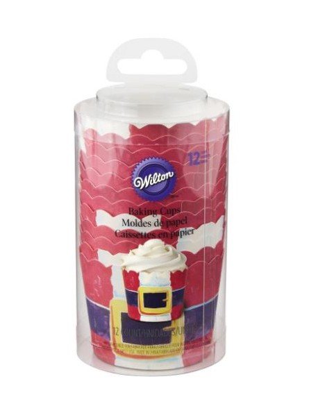 Moldes De Papel Horneable Cinturon Santa Claus 12 Pzs 6X6X13 Cm