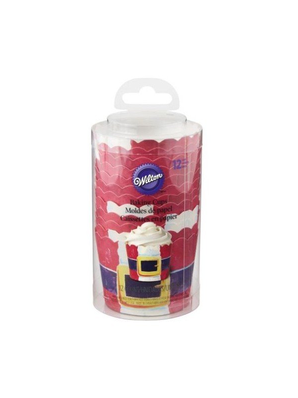 Moldes De Papel Horneable Cinturon Santa Claus 12 Pzs 6X6X13 Cm