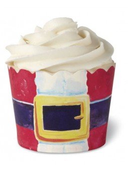 Moldes De Papel Horneable Cinturon Santa Claus 12 Pzs 6X6X13 Cm