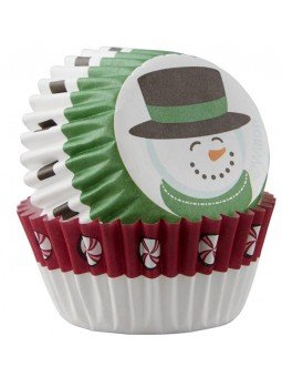 Mini Capacillos Santa, Muñeco De Nieve 100 Pzs Ø 3.17 Cm