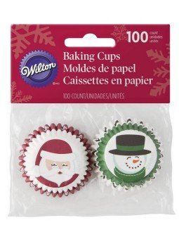 Mini Capacillos Santa, Muñeco De Nieve 100 Pzs Ø 3.17 Cm