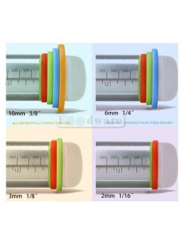 Rodillo De Acero Inoxidable Con Aros Ajustables para 4 Grosores 35 cm