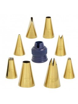 8 Duyas Gold Wilton Con Adaptador y 8 Mangas Desechables