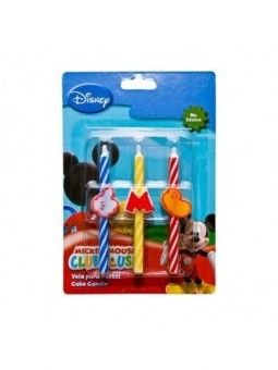 2726  Vela Icono Mickey Mouse 6 Pzas