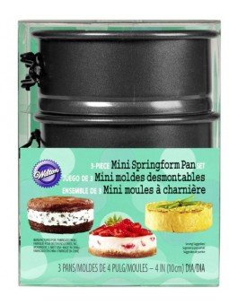 Juego De 3 Mini Moldes Redondos Desmontables 10 cm Wilton