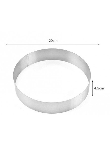 Juego de 3 Aros De Acero Para Mousse 10, 15 y 20 cm Altura 4.5cm