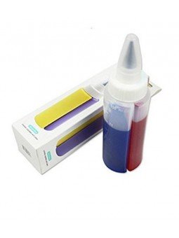 Botella Decoradora Para 2 Colores 100 ml Con Duya Redonda de Acero