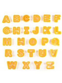 Cortador Galleta Alfabeto 26 Pz Plástico 4x4.5cm Aprox. Cada Letra