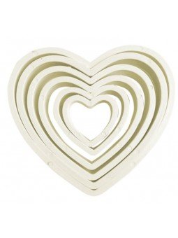Cortadores Galleta Corazón 6 Piezas Plástico