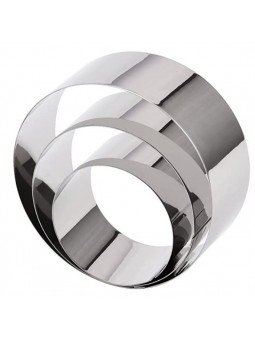 Juego de 3 Aros Para Mousse Acero Inox. 8, 10 y 12 cm Altura 6cm