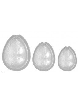 Moldes Para Chocolate Para Huevos 3D 12, 11 y 8cm Plástico Rígido 6 Pzs