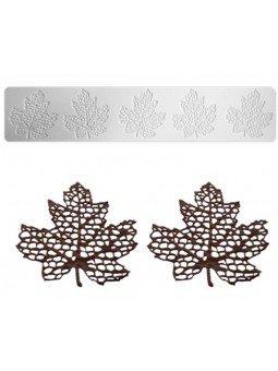 Molde Silicon Fondant Cenefa Silicón Hoja De Maple 40X10 Cm