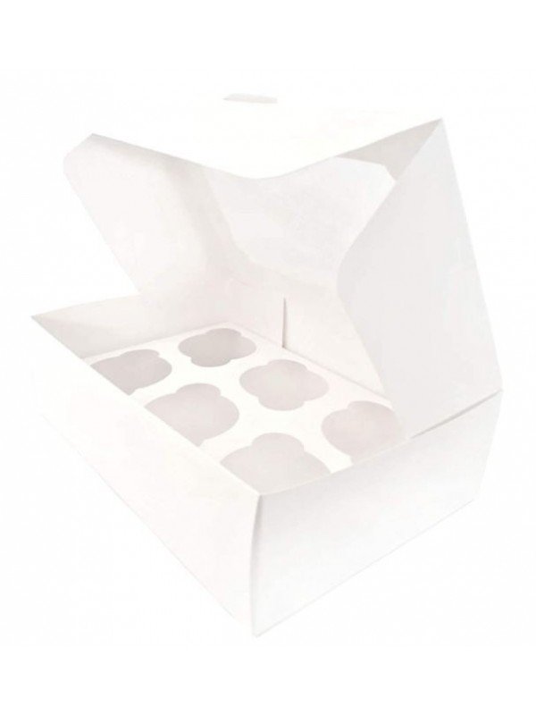 Caja Para Muffin Con Ventana 6 Pastelitos 24x16x7cm