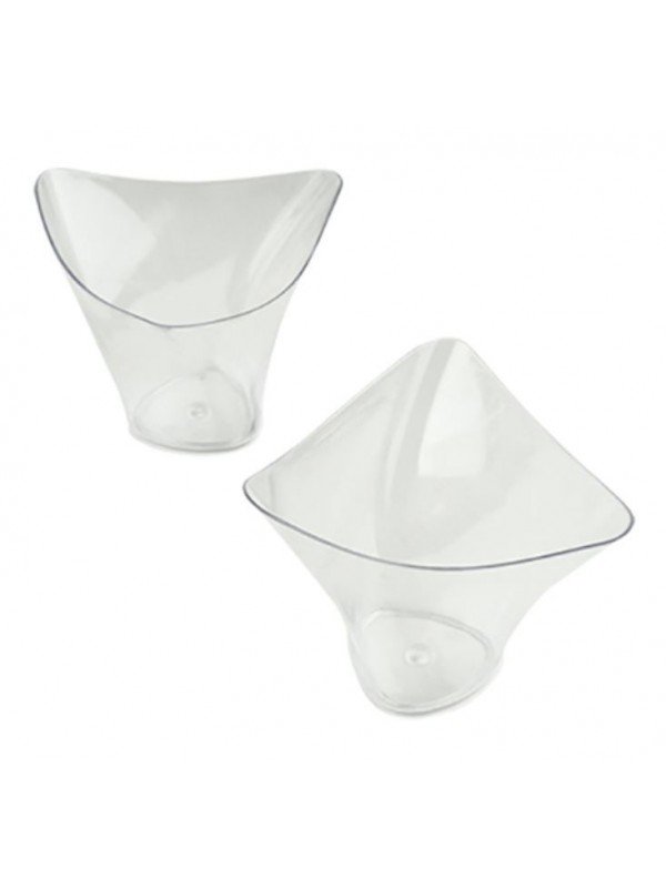 Vasito Triangular Para Postres 8X7X6Cm Transparente 30Pzs