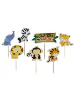 Palillo Decorativos Cartón Animalitos 48 Pzs Palillo De Madera Con Decoración De Cartón