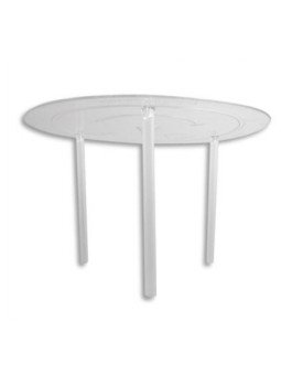 Juego Bases Para Pastel Plástico Transparente 5 Pzs Soportes 18.5Cm