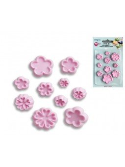 Cortadores Fondant Flores Margaritas Ø0.9-2.5Cm 10Pz Plástico