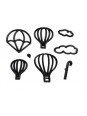 Jgo Cortador Plástico Globo Aerostático 8Pz 7.2X5.3X0.3Cm 4.5X3.3X0.3Cm