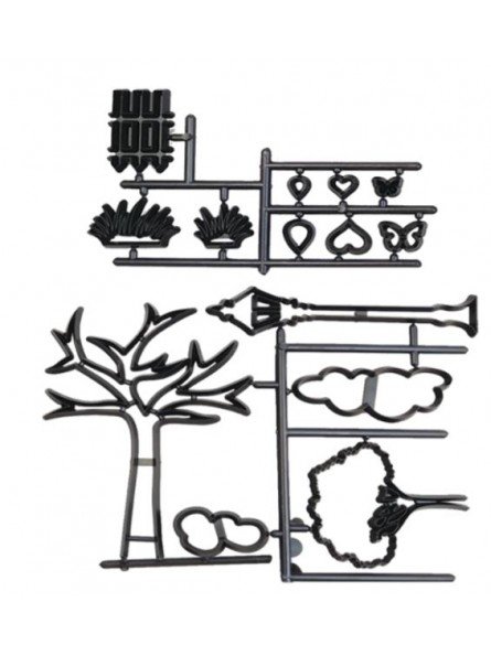 Jgo Cortador Plástico Farol Arbol Cerca 14Pz 14.5X9.5X0.4Cm 1X1.2X0.4Cm