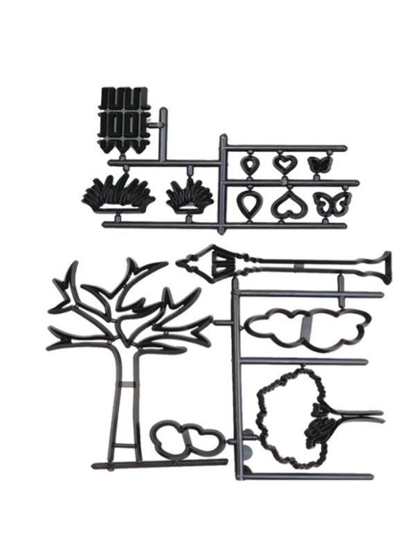 Jgo Cortador Plástico Farol Arbol Cerca 14Pz 14.5X9.5X0.4Cm 1X1.2X0.4Cm