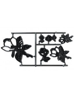Jgo Cortador Plástico Flores 6Pz 1) 5X8.5Cm 2) 2X3.5Cm 3) 3.5X5.5Cm 4) 2X3Cm 5) 1.5X2.5Cm 6) 1.2X2Cm