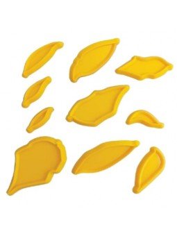 Jgo Cortador Plástico Formador Noche Buena 10Pz 1) 7.0X4.0X0.4Cm 2) 5.0X2.5X0.4Cm 3) 3.0X1.3X0.4Cm