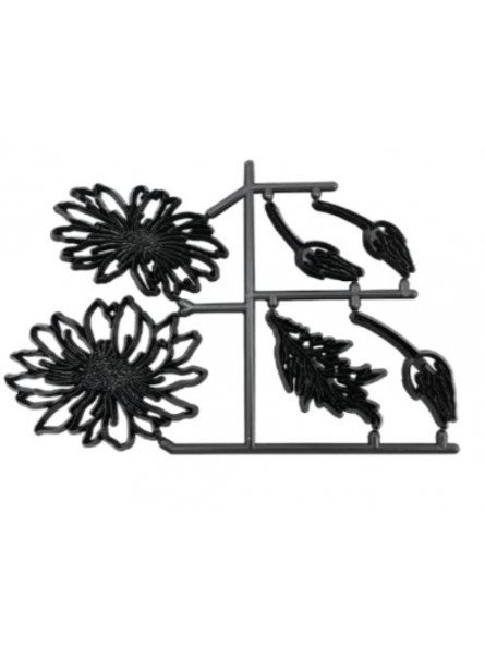 Jgo Cortador Marcador Plástico Girasoles 6Pz 1) 7.0X 6.0X 0.4Cm 2) 5.5X 3.0X0.4Cm