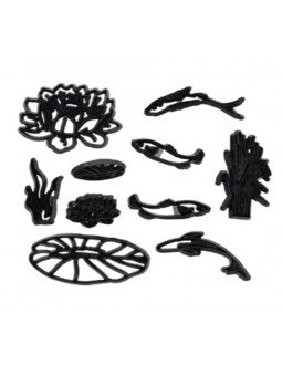 Jgo Cortador Marcador Flor Fauna Marina 10Pz 1)8.0X6.0X0.4Cm 2) 7.0X2.0X0.4Cm