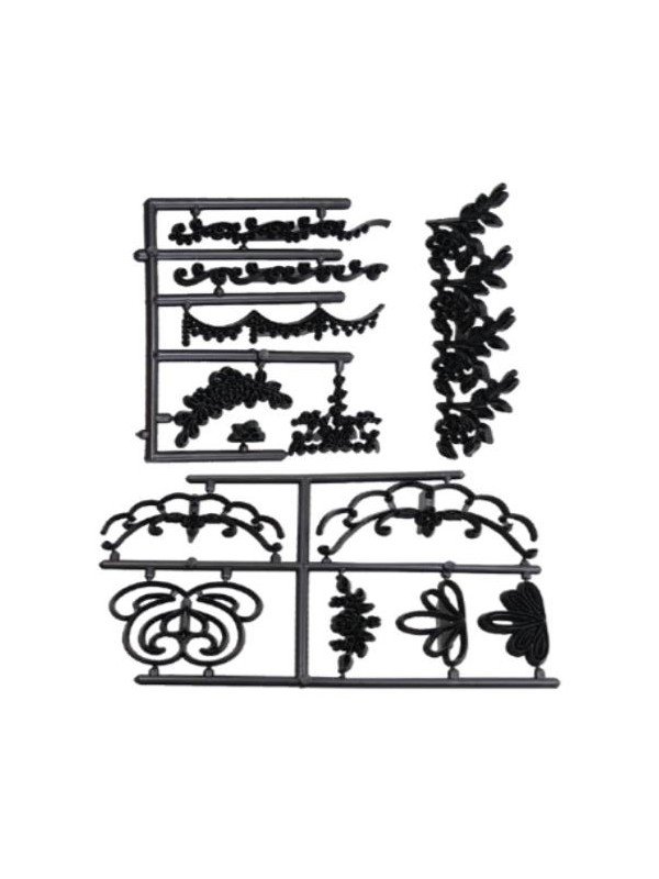 Jgo Cortador Marcador Plástico Deco Floral 13Pz 1) 10.5X3X0.4Cm 2) 8.0X1.1X0.4Cm