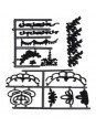 Jgo Cortador Marcador Plástico Deco Floral 13Pz 1) 10.5X3X0.4Cm 2) 8.0X1.1X0.4Cm