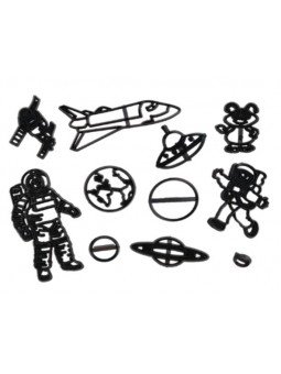 Cortador Fondant Astronauta Y Transbordador 11Pz