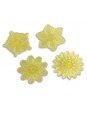 Jgo Cortador Marcador Flores Plástico 4Pz 1) 4X4X0.4Cm 2) 3X3X0.4Cm