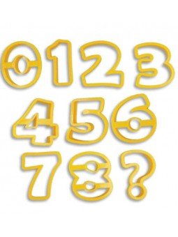 Jgo Cortador Números Plástico 10Pz 1) 9.0X6.5X1.4Cm 2) 9.2X4.5X1.5Cm