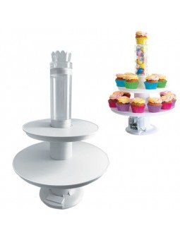 Base Pastelitos Tubo Sorpresa Plástico 2 Niveles