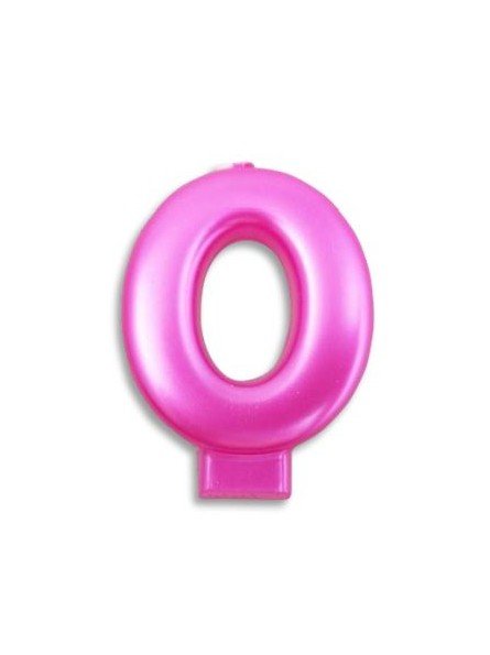 Vela De Número Cumpleaños Rosa Mexicano Perlado