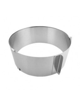 Aro Para Pastel Mousse Acero Inoxidable Ajustable Ø16-30Cm Altura 8cm