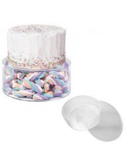 Base Para Exhibir Pastel De Acrílico Con Tapa