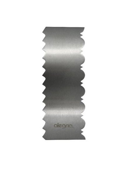 Peine Para Decorar Pasteles Ondas y Mini Sierra Acero Inox. 22x7cm