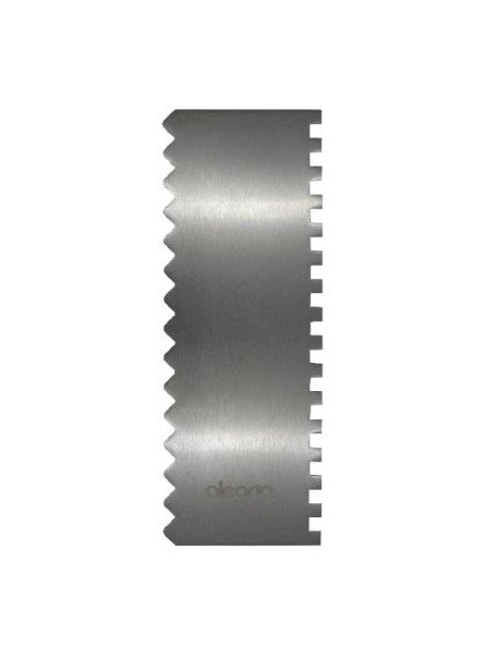 Peine Para Decorar Pasteles Triángulos y Cuadrados Acero Inox. 22x7cm