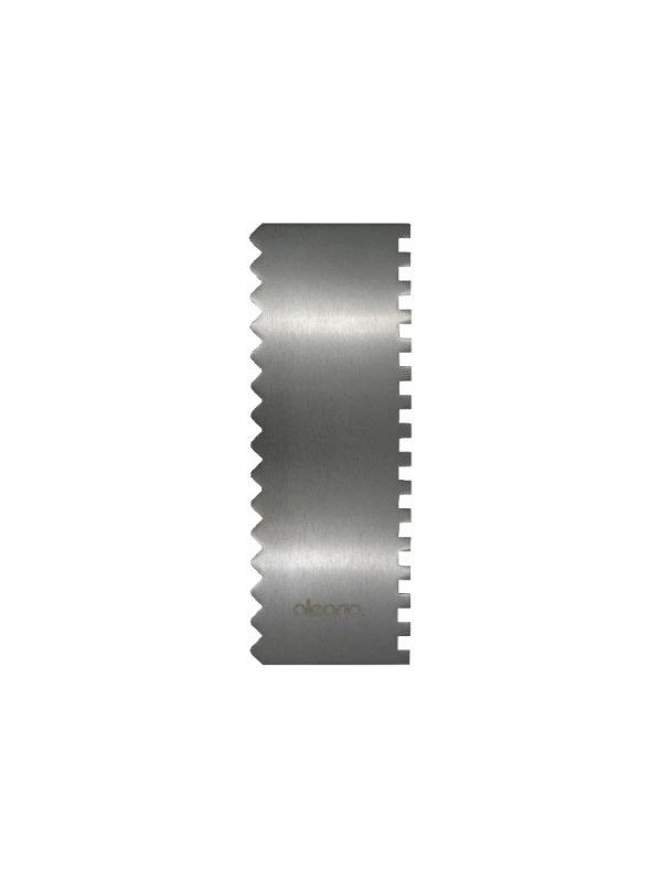 Peine Para Decorar Pasteles Triángulos y Cuadrados Acero Inox. 22x7cm