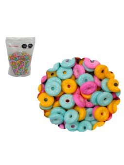 Decoración Azúcar Donas Azul Rosa Amarillo 1Kg