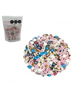Sprinkles Confeti Comestible Mezcla De Estrellas Blancas Con Perlas y Granillo