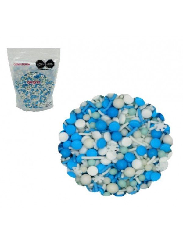 Decoración Mezcla Copos De Nieve Perlas 1Kg