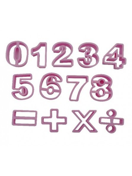 Jgo Cortadores Numeros Y Signos 15Pz Plástico 6X4.5X1.5 Cm