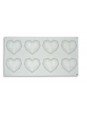Molde De Silicón Corazon Diamantado 8 Cav Cavidad: 6.5 x 6.5 x 2 cm Molde: 29 x 17 cm