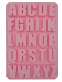 Molde De Silicón Alfabeto Mayusculas 26 Cavidad: Ø 3.2 cm