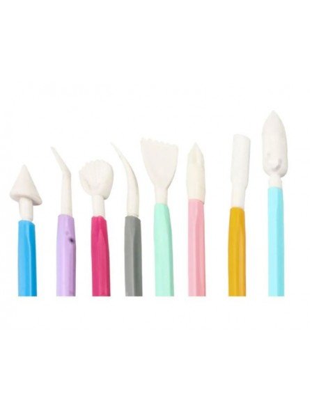 Herramientas Para Modelar Fondant o Pasta De Goma 8 Piezas Colores Herramientas Para Modelar Fondant o Pasta De Goma 8 Piezas Colores