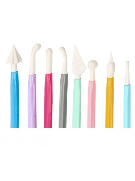 Herramientas Para Modelar Fondant o Pasta De Goma 8 Piezas Colores Herramientas Para Modelar Fondant o Pasta De Goma 8 Piezas Colores
