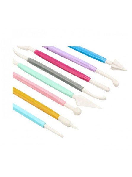 Herramientas Para Modelar Fondant o Pasta De Goma 8 Piezas Colores Herramientas Para Modelar Fondant o Pasta De Goma 8 Piezas Colores